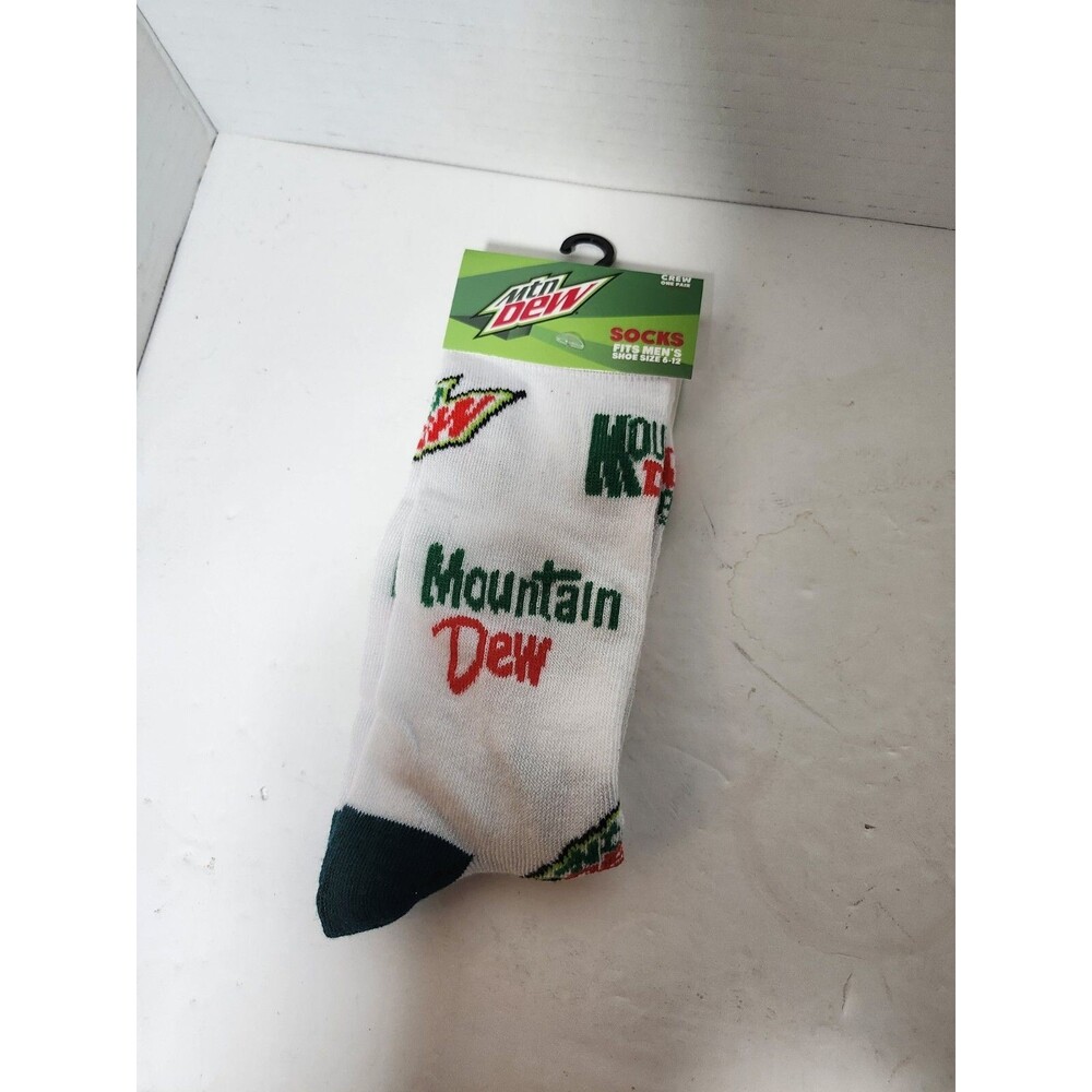 Mtn Dew Crew Socks Size 6-12